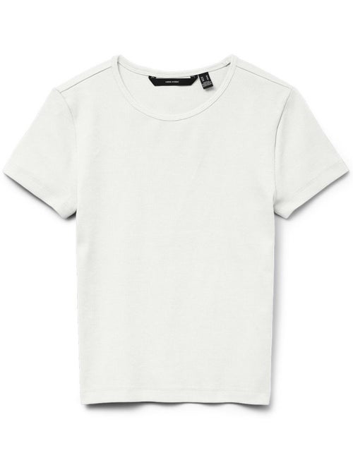 Vero moda chloe wit t-shirt voor dames - Kiabi Vero moda chloe wit t-shirt voor dames - Kiabi
