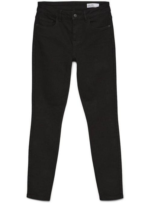 Vero Moda Christa Zwarte Slim Fit Jeans - Kiabi Vero Moda Christa Zwarte Slim Fit Jeans - Kiabi