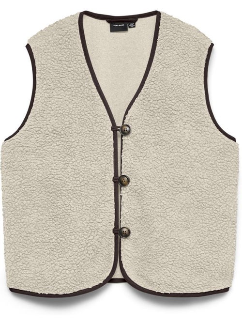 Vero moda cleo dames beige mouwloos gilet - Kiabi