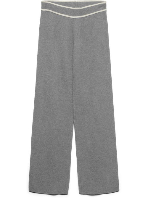 Vero Moda Contrast Grijze Soepele Dames Pantalon - Kiabi Vero Moda Contrast Grijze Soepele Dames Pantalon - Kiabi