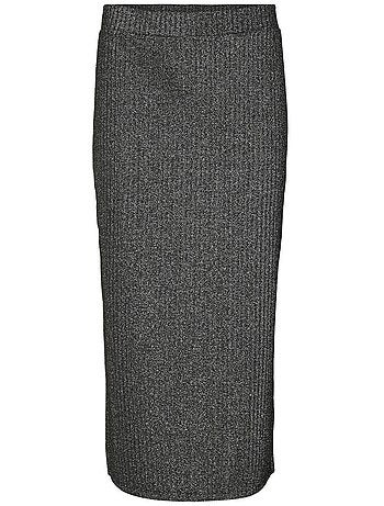 Vero moda cora calf lichtgrijze rok voor dames