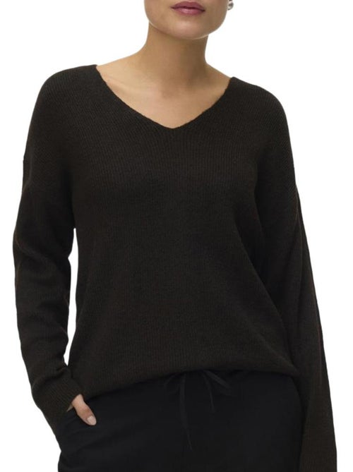 Vero moda crewlefile bruine trui voor dames - Kiabi