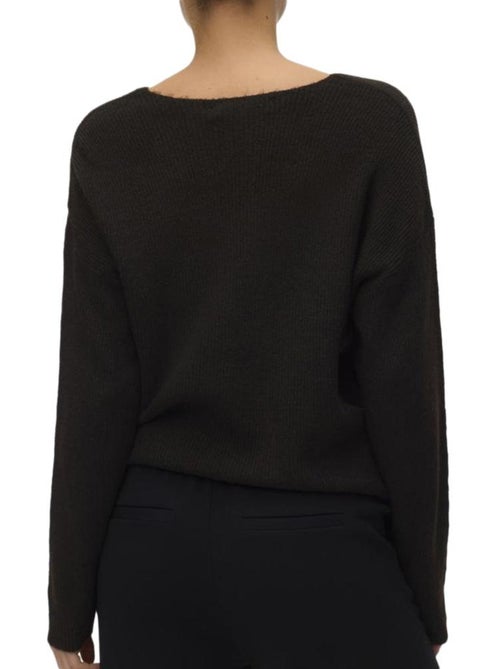 Vero moda crewlefile bruine trui voor dames - Kiabi