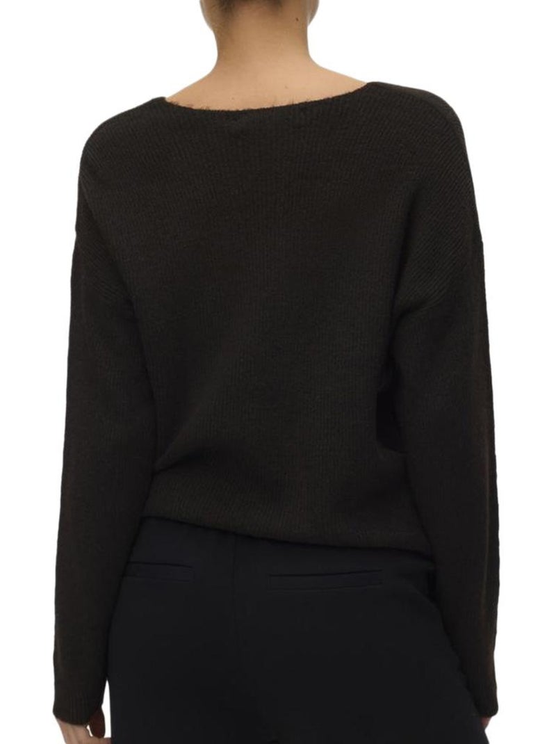 Vero moda crewlefile bruine trui voor dames Cappuccinobruin - Kiabi