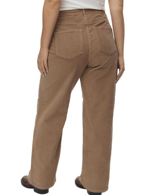 Vero Moda Curve Dames Corduroy Pantalon - Donkerbeige - Kiabi Vero Moda Curve Dames Corduroy Pantalon - Donkerbeige - Kiabi
