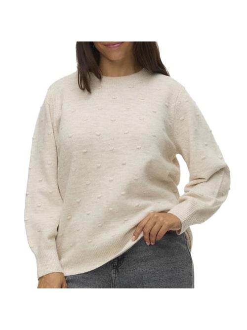 Vero Moda Curve Francesca Beige Dames Trui - Grote Maten - Kiabi Vero Moda Curve Francesca Beige Dames Trui - Grote Maten - Kiabi