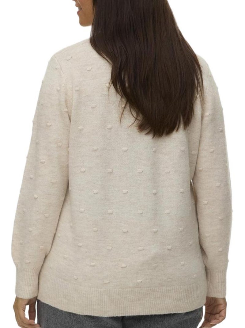 Vero Moda Curve Francesca Beige Dames Trui - Grote Maten Beige - Kiabi