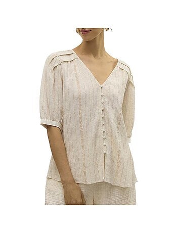 Vero moda dahlia beige blouse voor dames