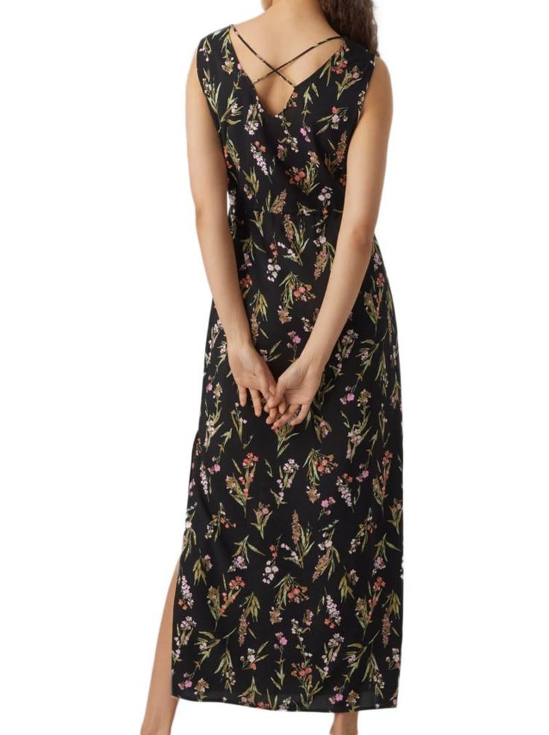 Vero Moda Dames Maxi Jurk Zwart/Groen 10286770 Zwart Multicolor - Kiabi