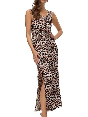 Vero moda dames maxi jurk zwart/wit/bruin 10286770