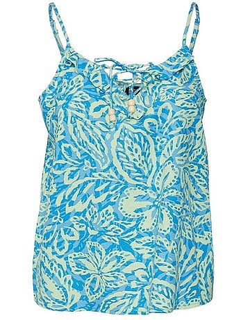 Vero moda dames singlet blauw/groen met print
