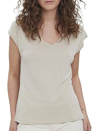 Vero moda dames t-shirt beige - 10247666