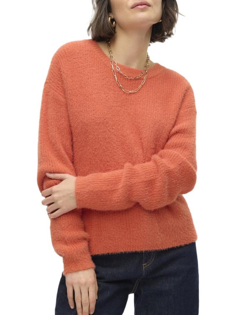 Vero Moda Dames Trui Oranje met Puffmouwen Oranje - Kiabi