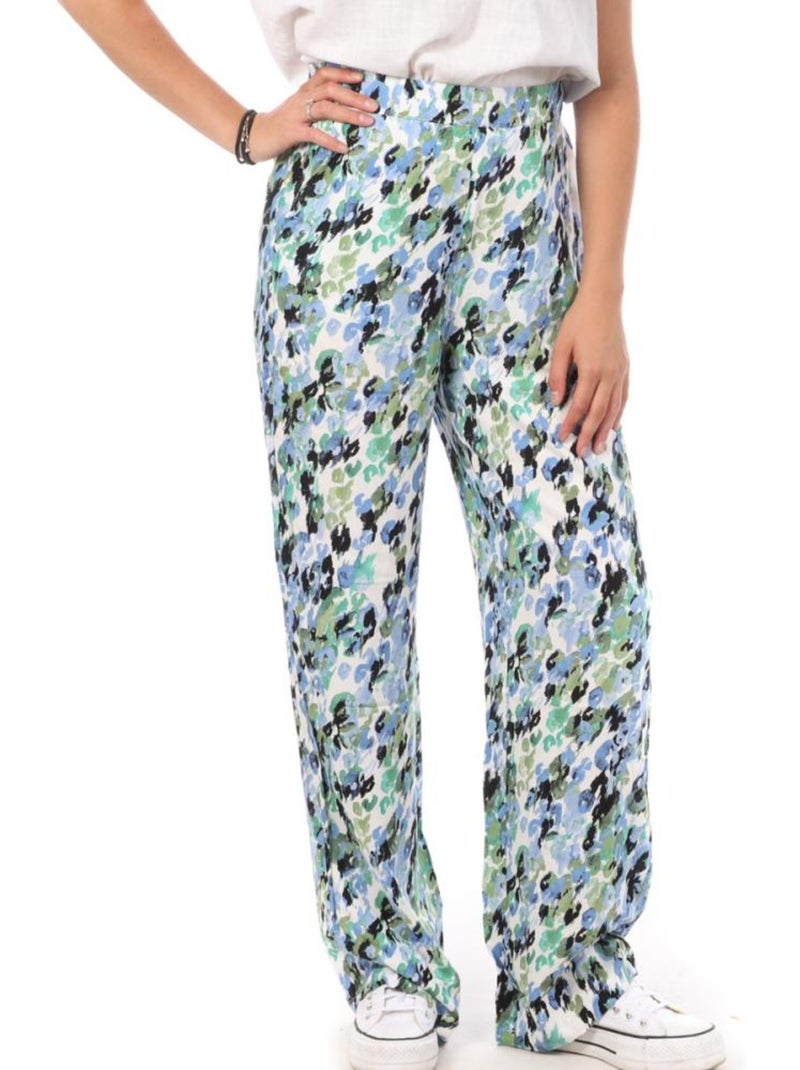 Vero Moda Dames Wijde Broek Groen/Blauw Blauw - Kiabi
