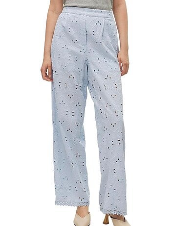 Vero moda dames wijde flared broek - blauw