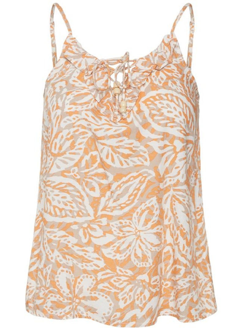 Vero moda dames wit/oranje singlet - comfortabele tanktop Oranje - Kiabi