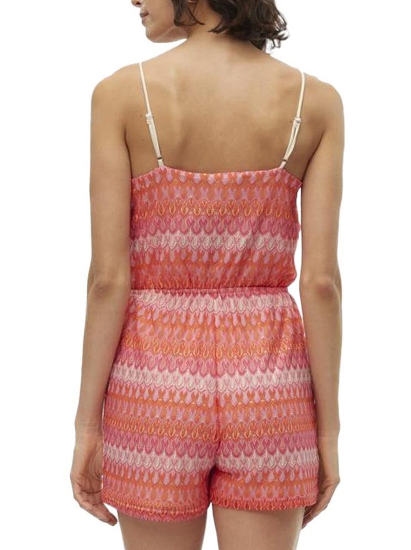 Vero Moda Dicte Dames Jumpsuit Kort Roze/Rood Roze - Kiabi
