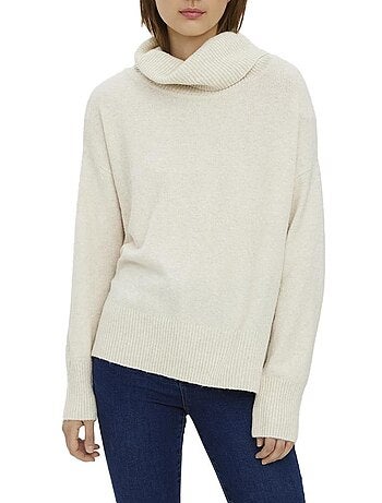 Vero moda doffy birch grijze trui voor dames
