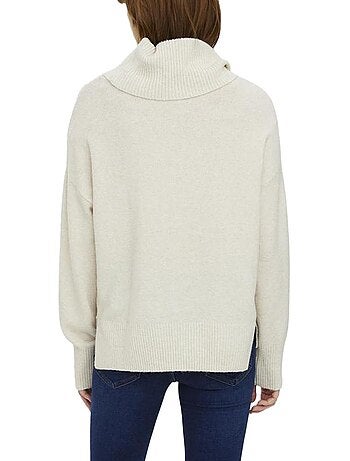 Vero moda doffy birch grijze trui voor dames