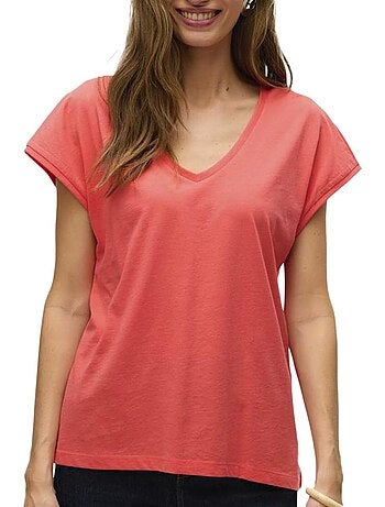 Vero moda dubarry rosé t-shirt voor dames