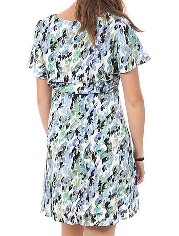 Vero moda easy groene jurk met patroon voor dames