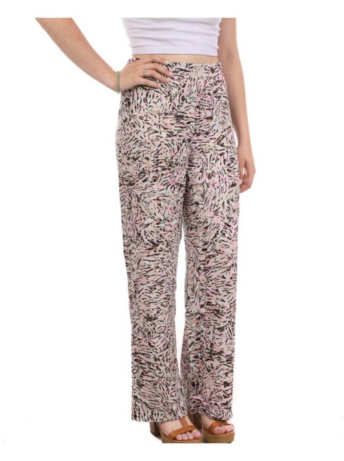 Vero Moda Easy Dames Pantalon Roze/Turquoise - Kiabi Vero Moda Easy Dames Pantalon Roze/Turquoise - Kiabi