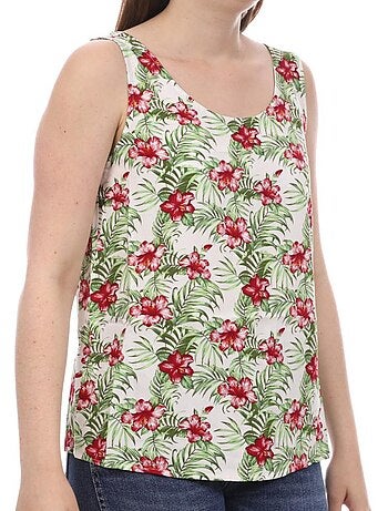 Vero moda easy dames top wit/groen