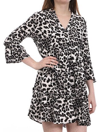 Vero moda easy witte jurk met bloemenprint voor dames