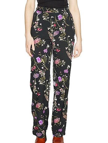 Vero moda easy hw dames pantalon zwart met patroon
