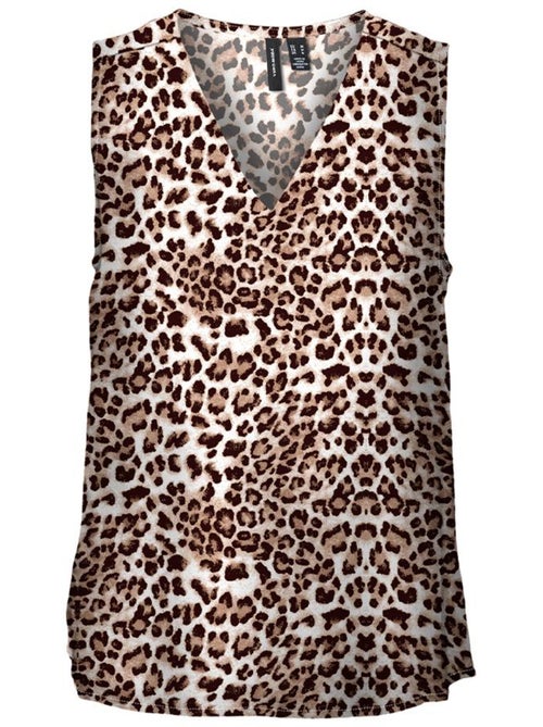 Vero Moda Easy Joy Blouse Dames - Bruin/Zwart met Patroon - Kiabi Vero Moda Easy Joy Blouse Dames - Bruin/Zwart met Patroon - Kiabi