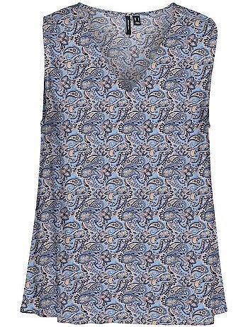Vero Moda Easy Joy Damesblouse met Blauw Patroon