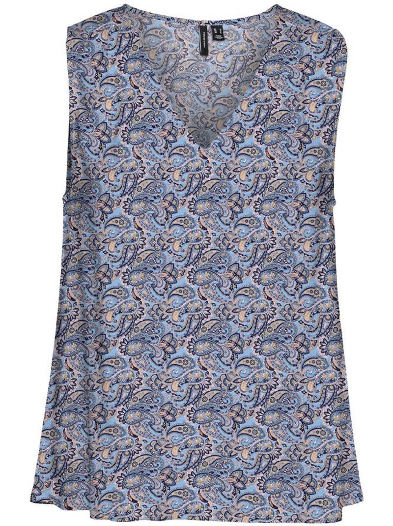 Vero Moda Easy Joy Damesblouse met Blauw Patroon Blauw - Kiabi