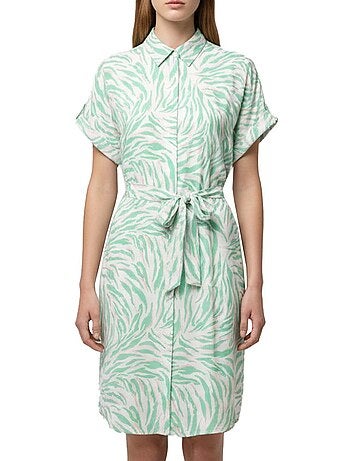 Vero moda easy joy damesjurk groen/beige 10302043