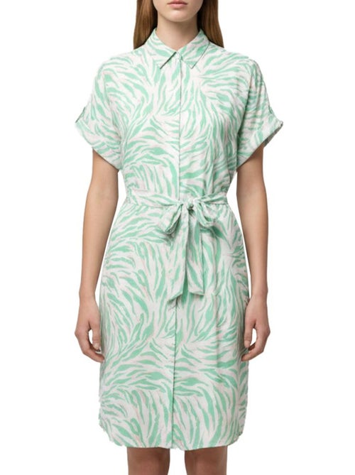 Vero Moda Easy Joy Damesjurk Groen/Beige 10302043 - Kiabi Vero Moda Easy Joy Damesjurk Groen/Beige 10302043 - Kiabi