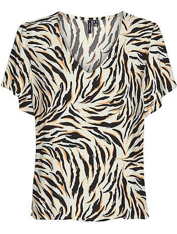 Vero moda easy joy t-shirt dames - wit/zwart