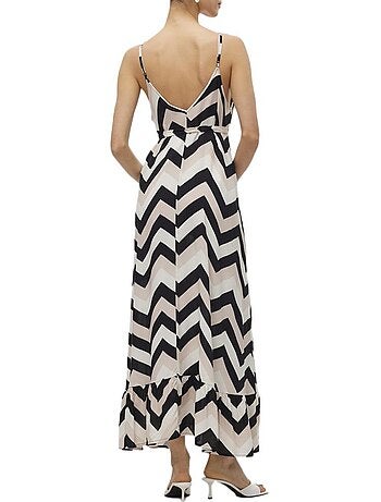 Vero moda easy joy zwarte jurk dames 7/8 lengte