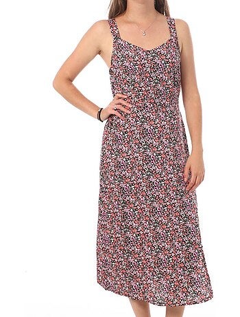 Vero moda easy strap zwarte jurk met print voor dames