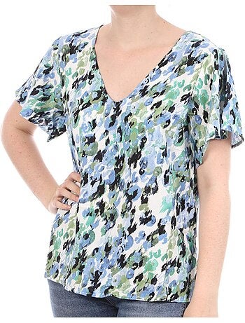 Vero moda easy v-hals t-shirt met print voor dames