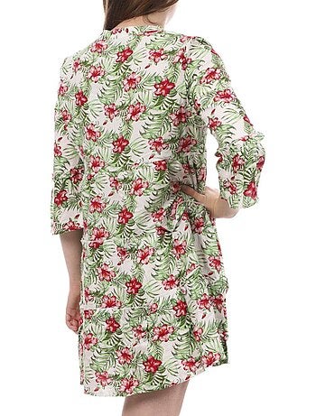 Vero moda easy witte jurk met bloemenprint voor dames