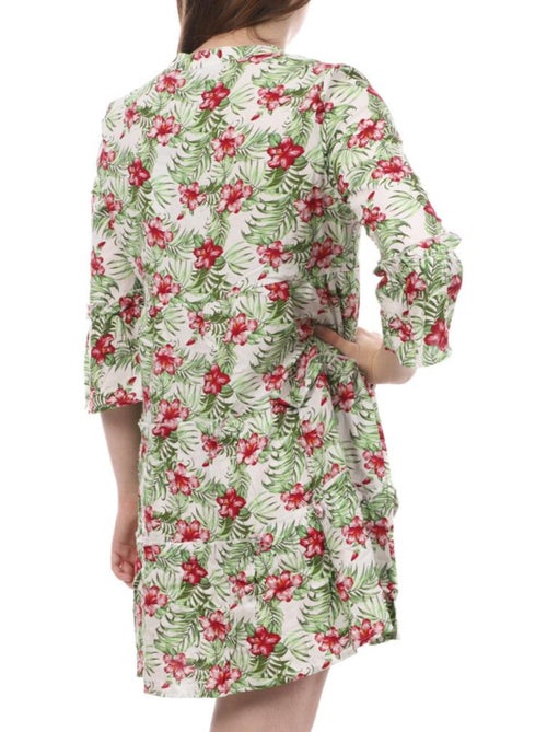 Vero Moda Easy Witte Jurk met Bloemenprint voor Dames - Kiabi Vero Moda Easy Witte Jurk met Bloemenprint voor Dames - Kiabi
