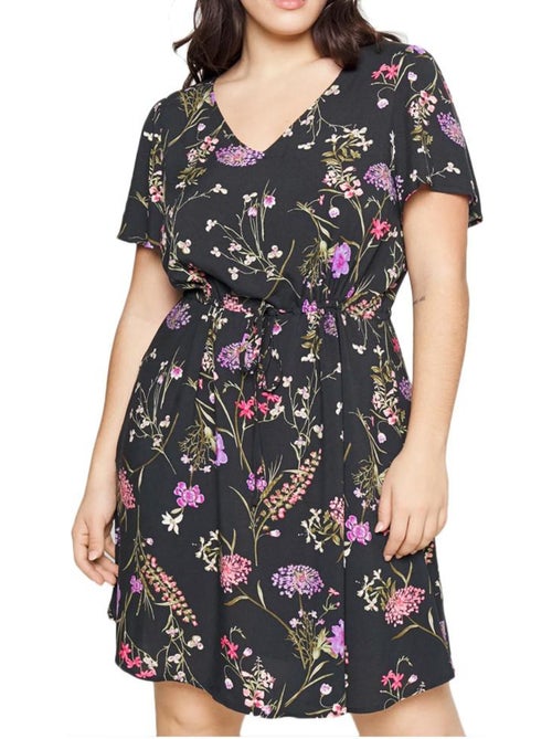 Vero Moda Easy Zwarte Jurk met Patroon voor Dames - Kiabi