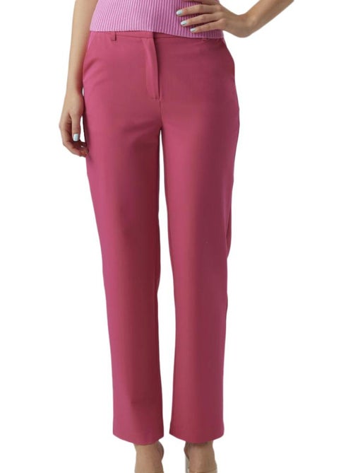 Vero Moda Elda Roze Dames Pantalon - Soepelvallende Broek - Kiabi Vero Moda Elda Roze Dames Pantalon - Soepelvallende Broek - Kiabi