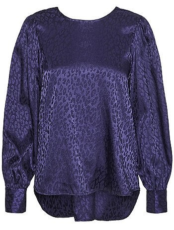 Vero moda elotta damesblouse - marineblauw
