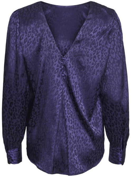 Vero Moda Elotta Damesblouse - Marineblauw - Kiabi Vero Moda Elotta Damesblouse - Marineblauw - Kiabi