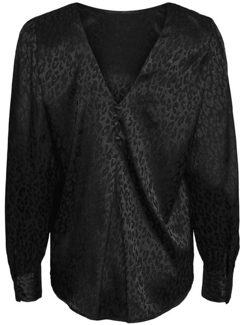 Vero Moda Elotta Zwarte Blouse voor Dames - Kiabi Vero Moda Elotta Zwarte Blouse voor Dames - Kiabi
