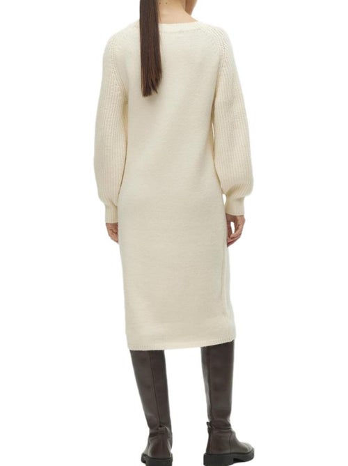Vero Moda Enya Witte Gebreide Jurk voor Dames - Kiabi Vero Moda Enya Witte Gebreide Jurk voor Dames - Kiabi