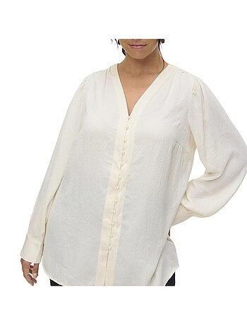 Vero moda fasana beige damesoverhemd - stijlvol & comfortabel