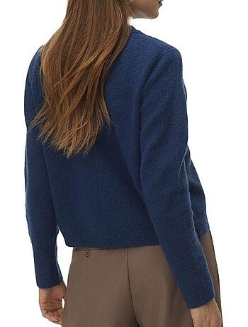 Vero moda fiona dames gilet - marineblauw