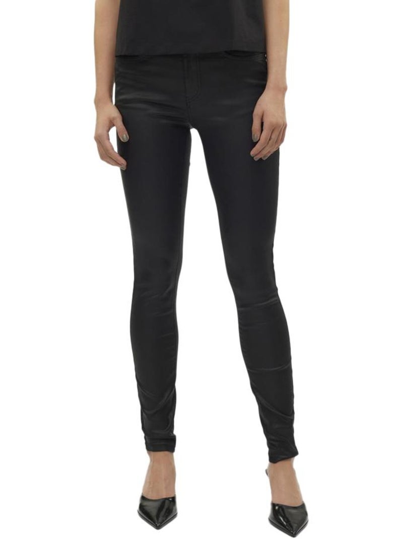 Vero Moda Flash Slim Fit Zwarte Damespantalon Zwart - Kiabi
