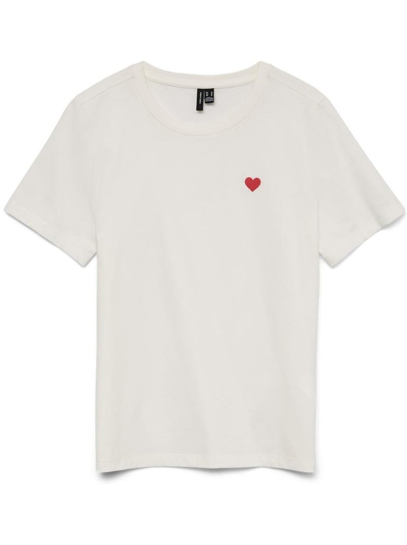 Vero Moda Folina Wit Dames T-shirt Wit - Kiabi